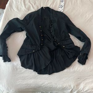 Free people black ruffles romance jacket. Never worn. On website for full price.